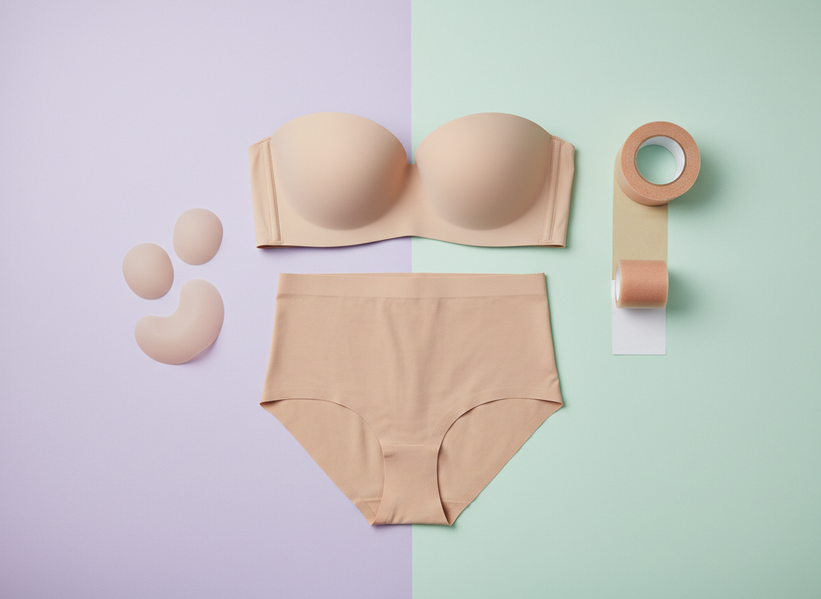 Modern undergarments for dresses and backless dress solutions